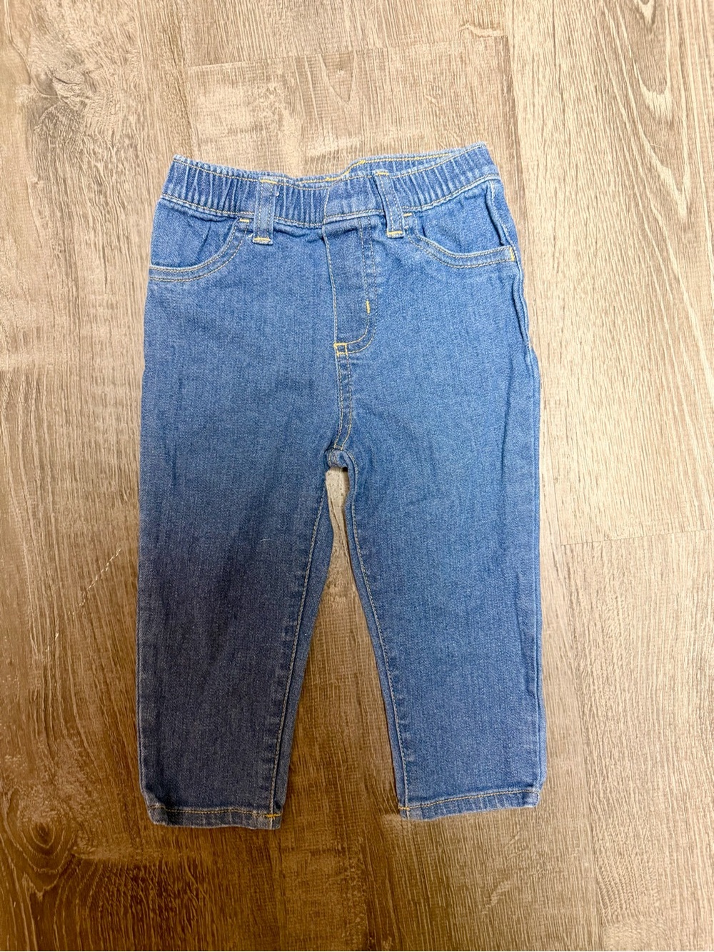 Carter's Midwash Blue Elastic-Waist Denim Jeans